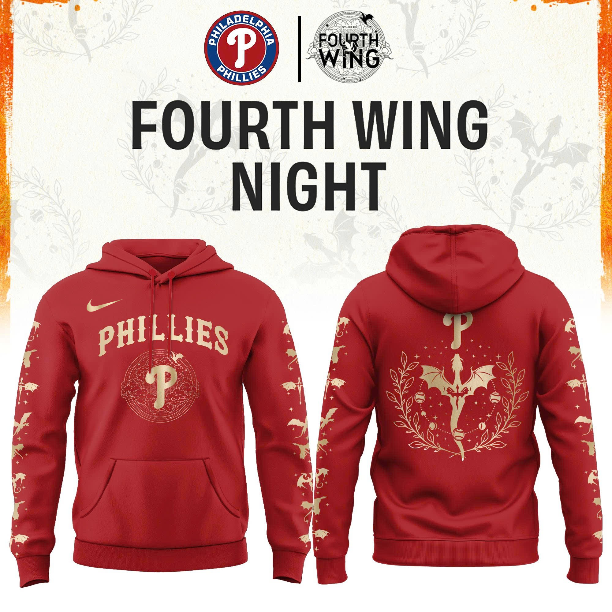 Philadelphia Phillies Fourth Wings Night Limited Edition Hoodie| Cap | Jogger