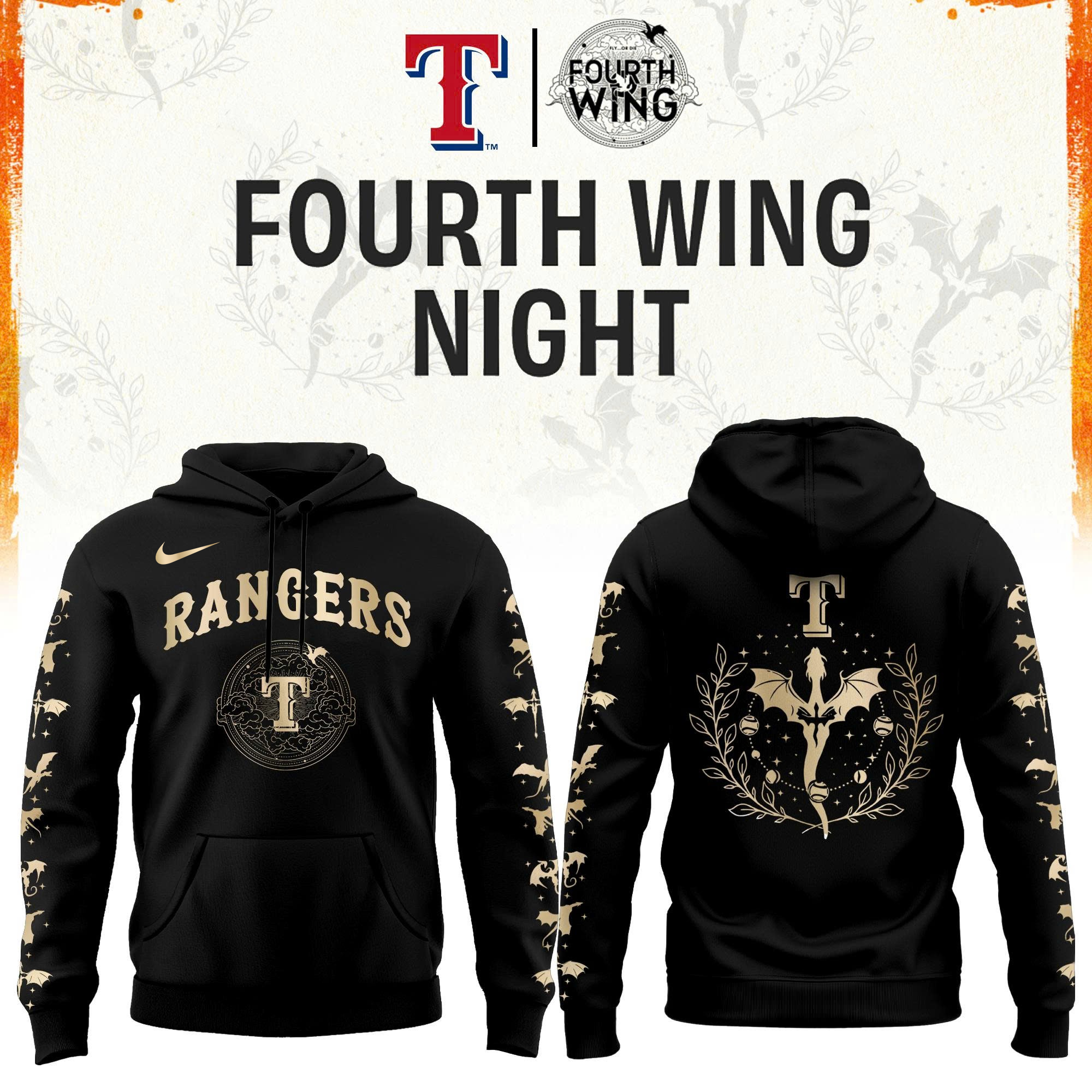 Texas Rangers Fourth Wings Night Limited Edition Hoodie| Cap | Jogger