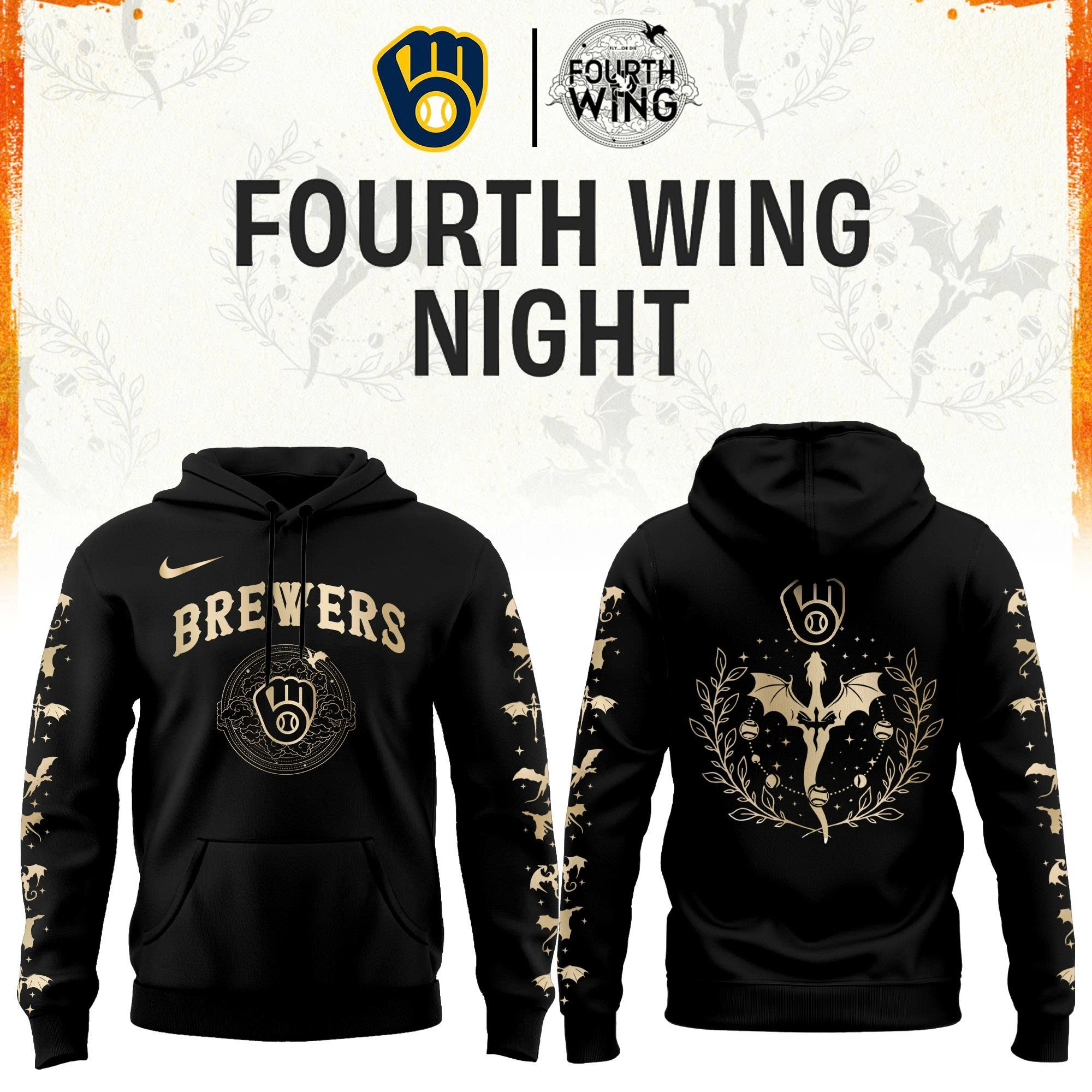 Milwaukee Brewers Fourth Wings Night Limited Edition Hoodie| Cap | Jogger