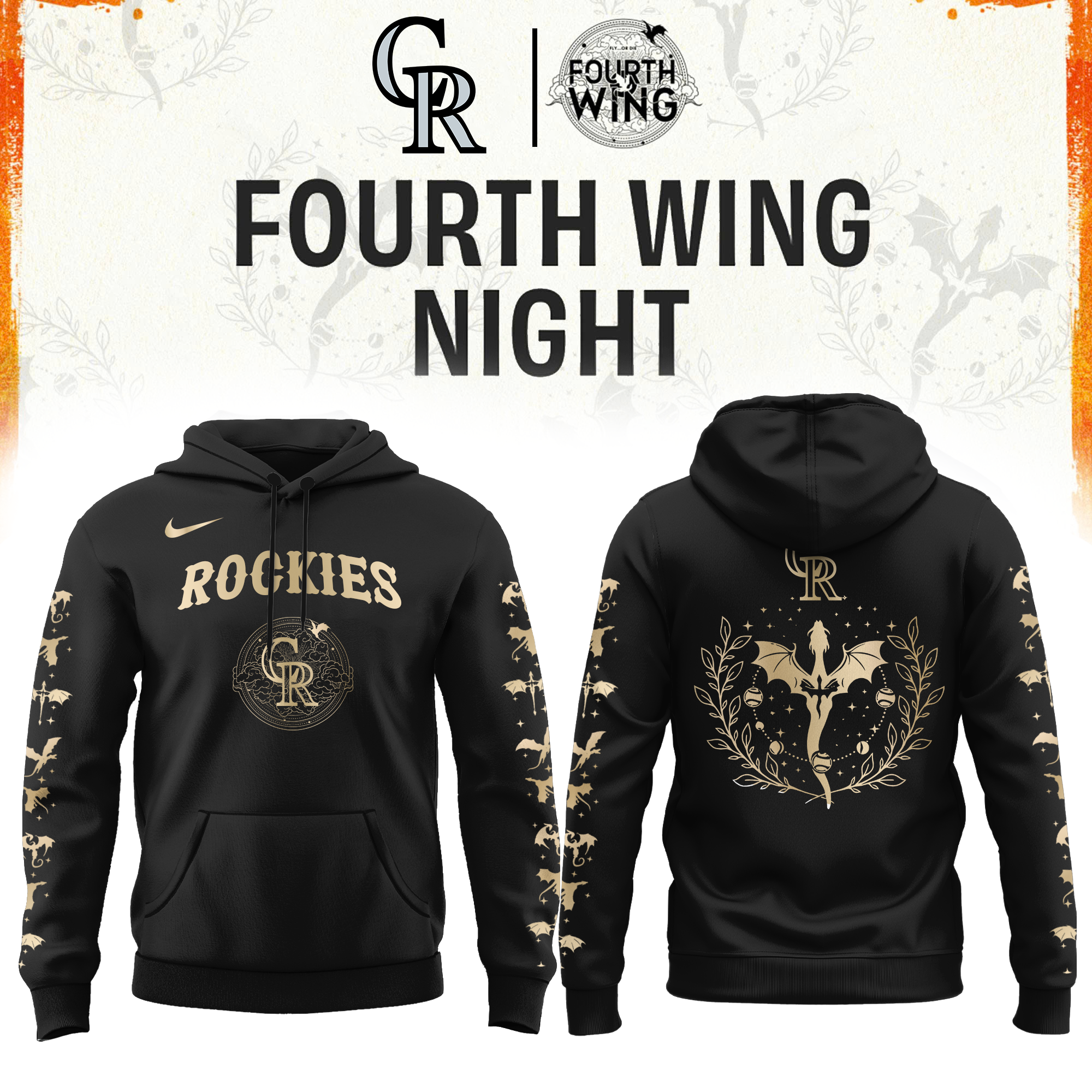 Colorado Rockies Fourth Wings Night Limited Edition Hoodie| Cap | Jogger
