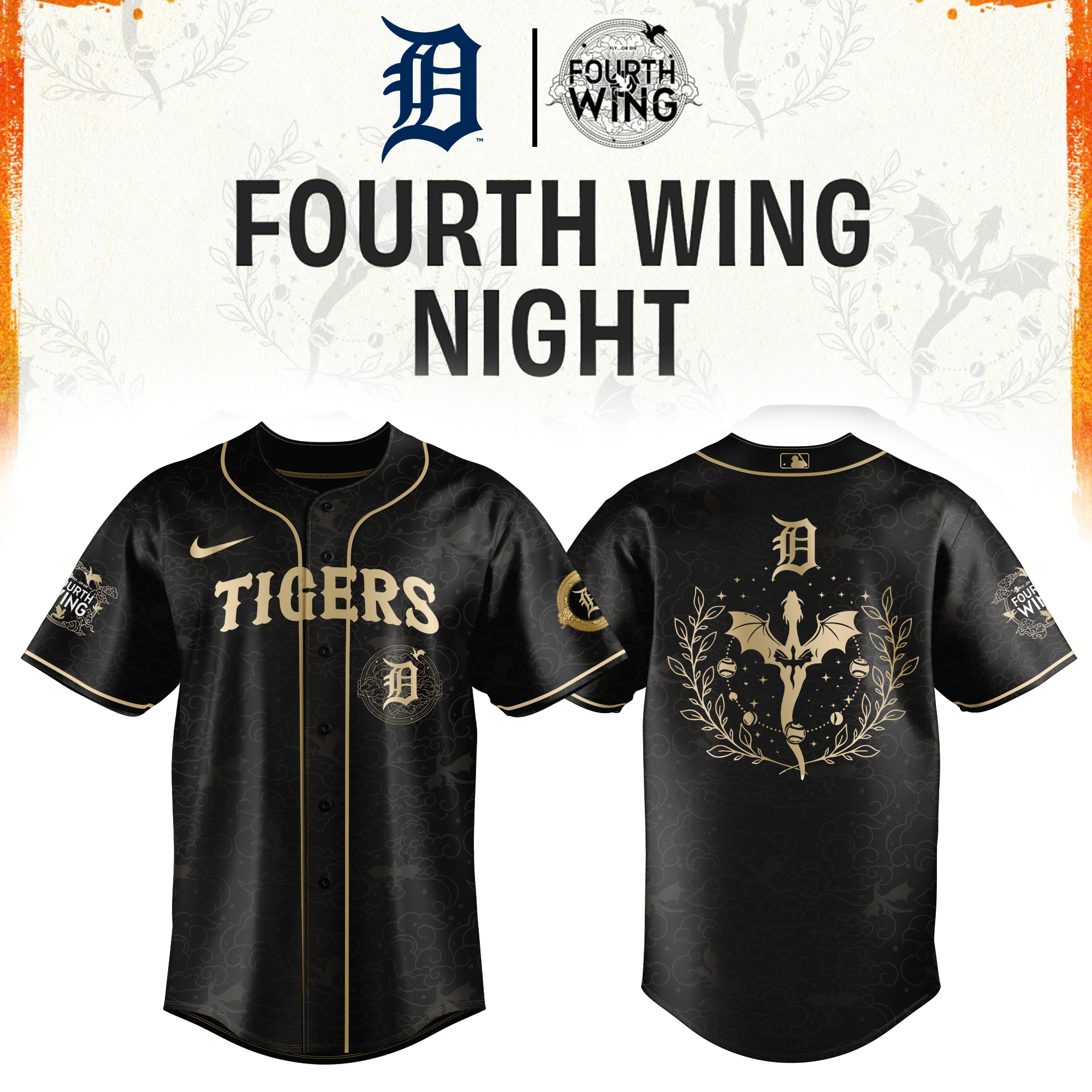 Detroit Tigers Fourth Wings Night Limited Edition Jersey| Cap | Jogger
