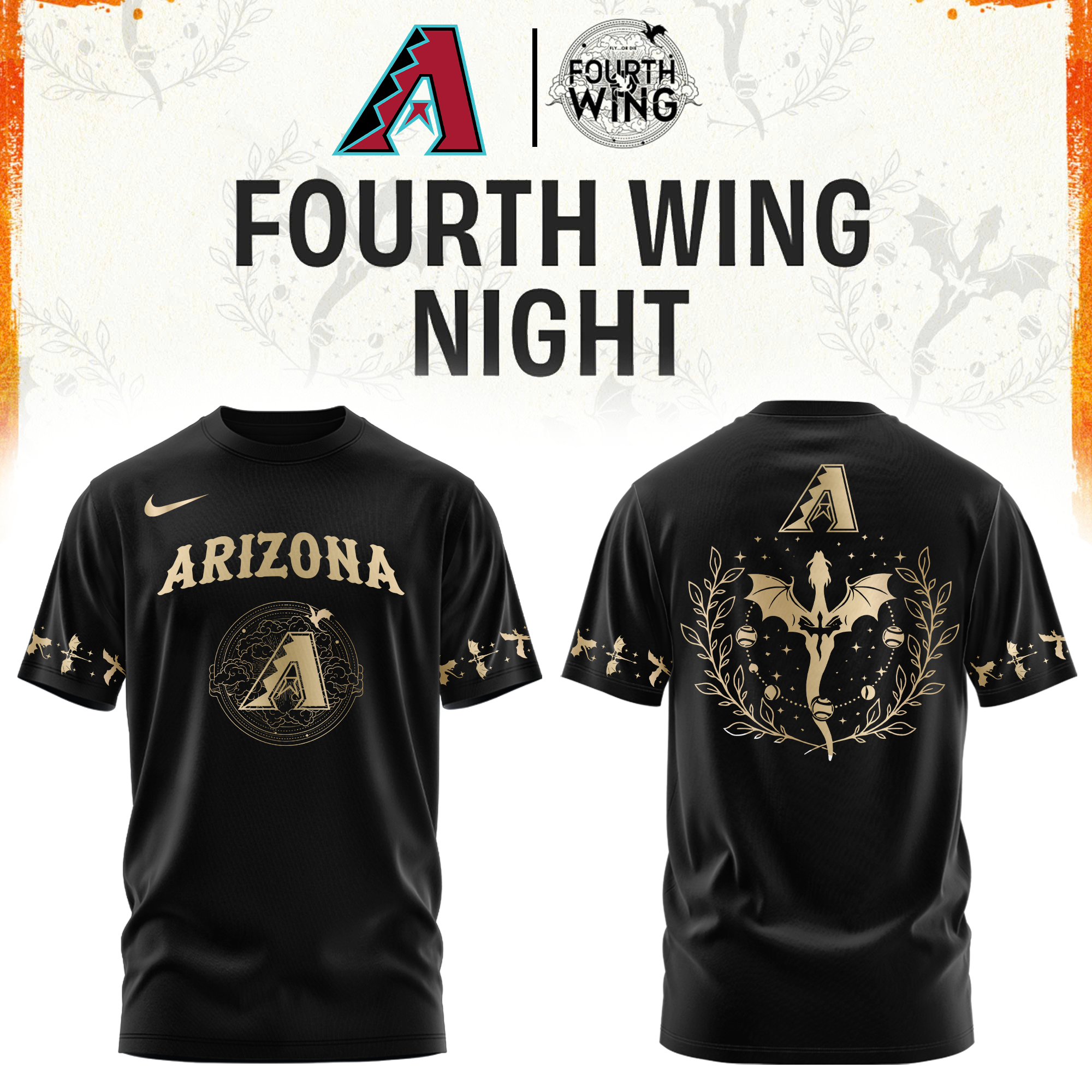 Arizona Diamondbacks Fourth Wings Night Limited Edition Tshirt | Cap | Jogger