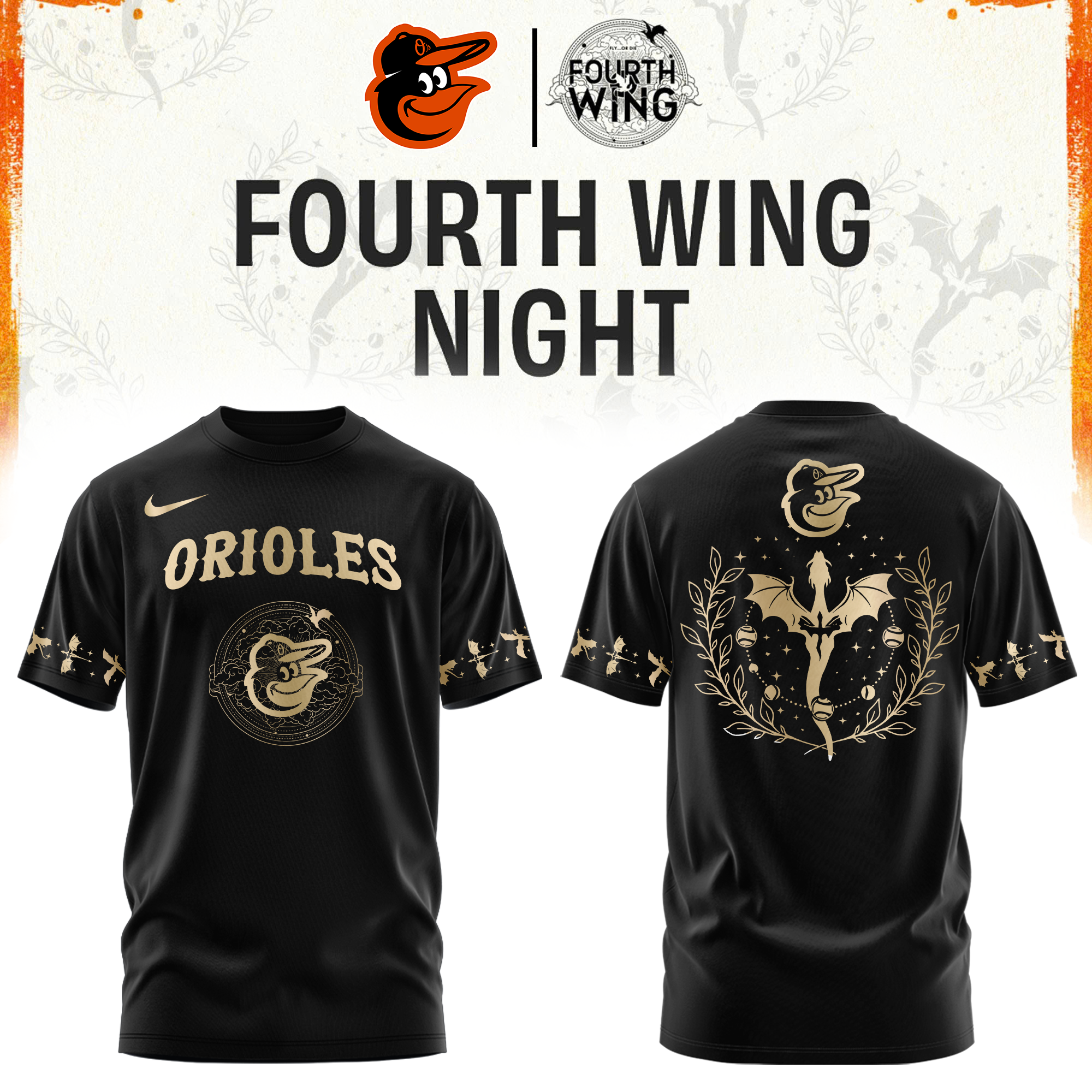 Baltimore Orioles Fourth Wings Night Limited Edition Tshirt | Cap | Jogger