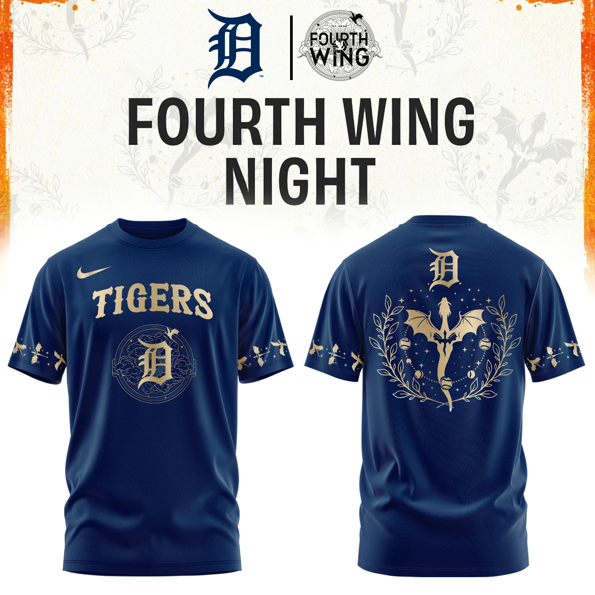 Detroit Tigers Fourth Wings Night Limited Edition Tshirt | Cap | Jogger