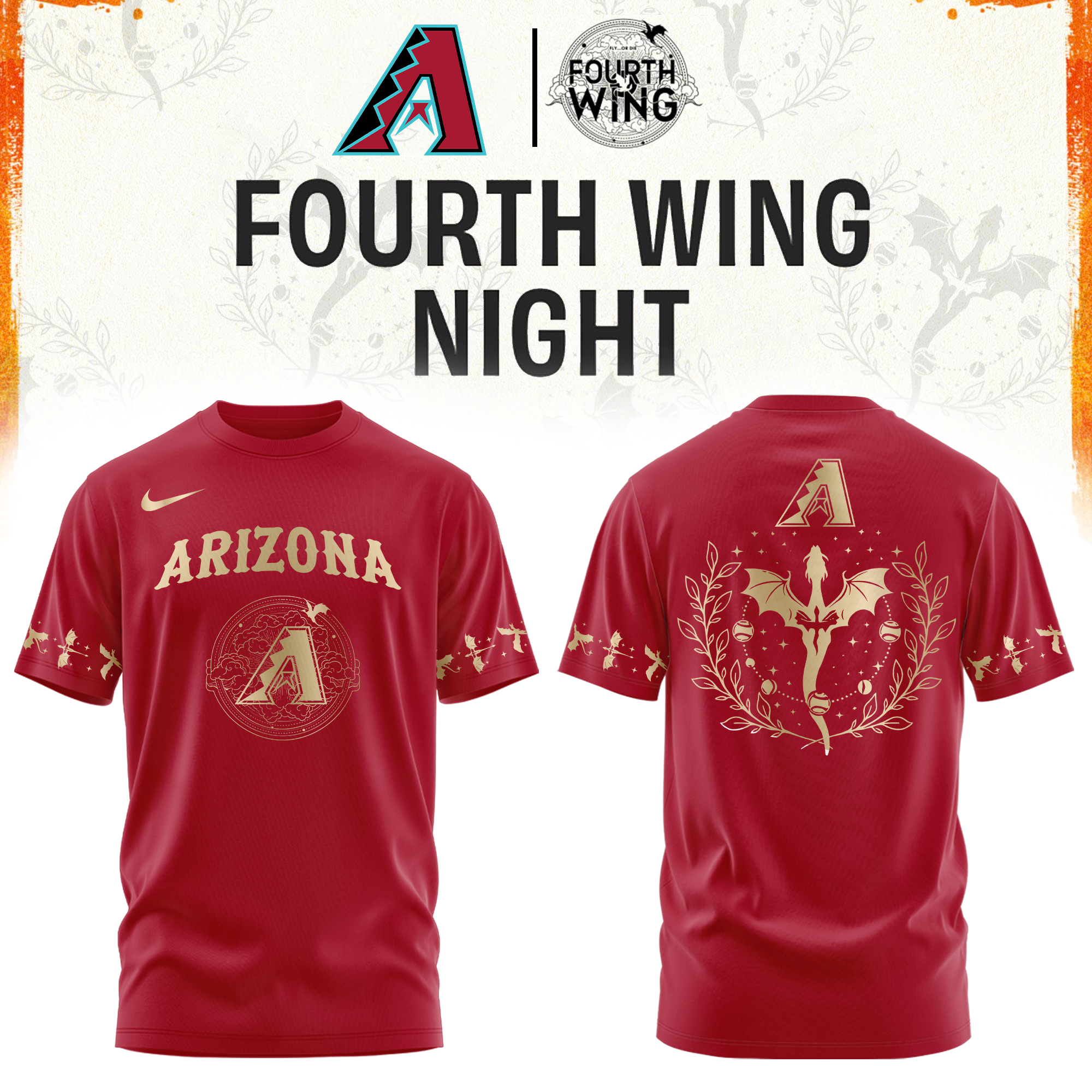 Arizona Diamondbacks Fourth Wings Night Limited Edition Tshirt | Cap | Jogger