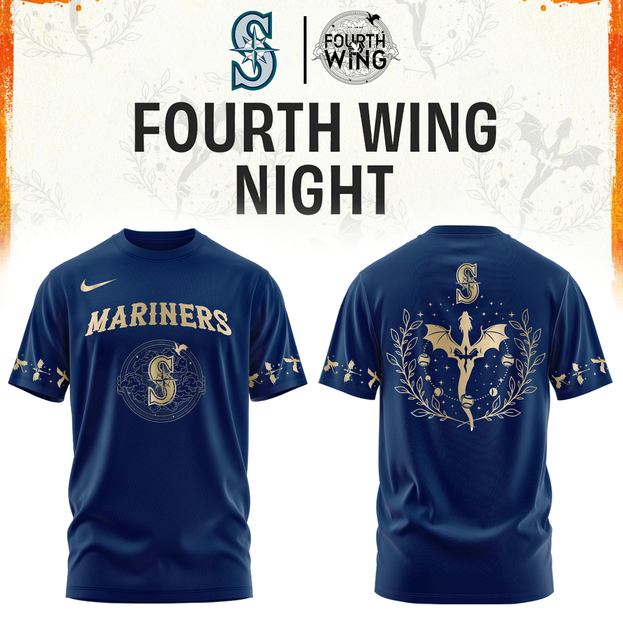 Seattle Mariners Fourth Wings Night Limited Edition Tshirt | Cap