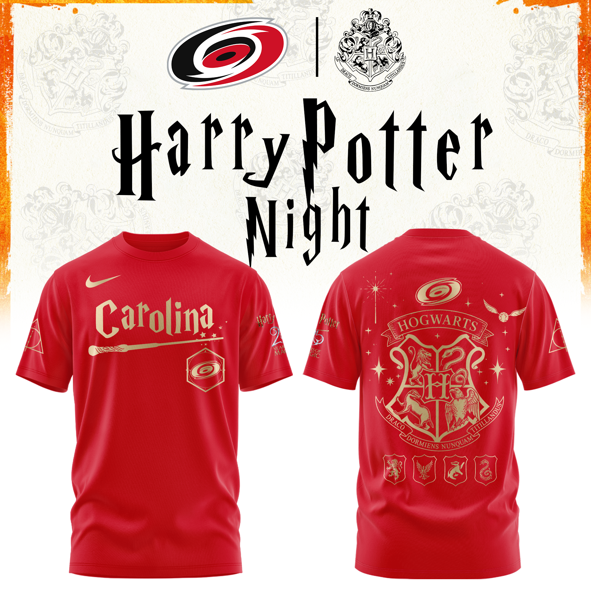 Carolina Hockey Harry Potter Limited Edition Tshirt v2