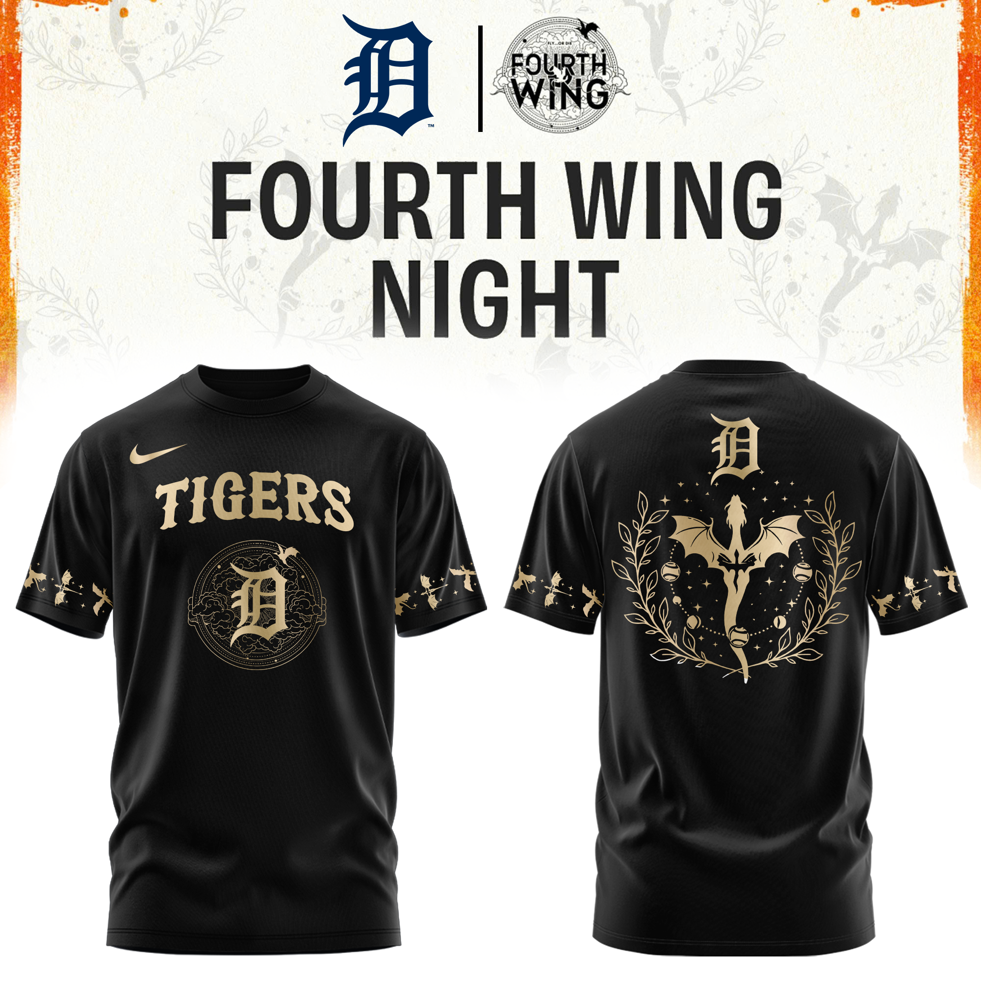 Detroit Tigers Fourth Wings Night Limited Edition Tshirt | Cap | Jogger