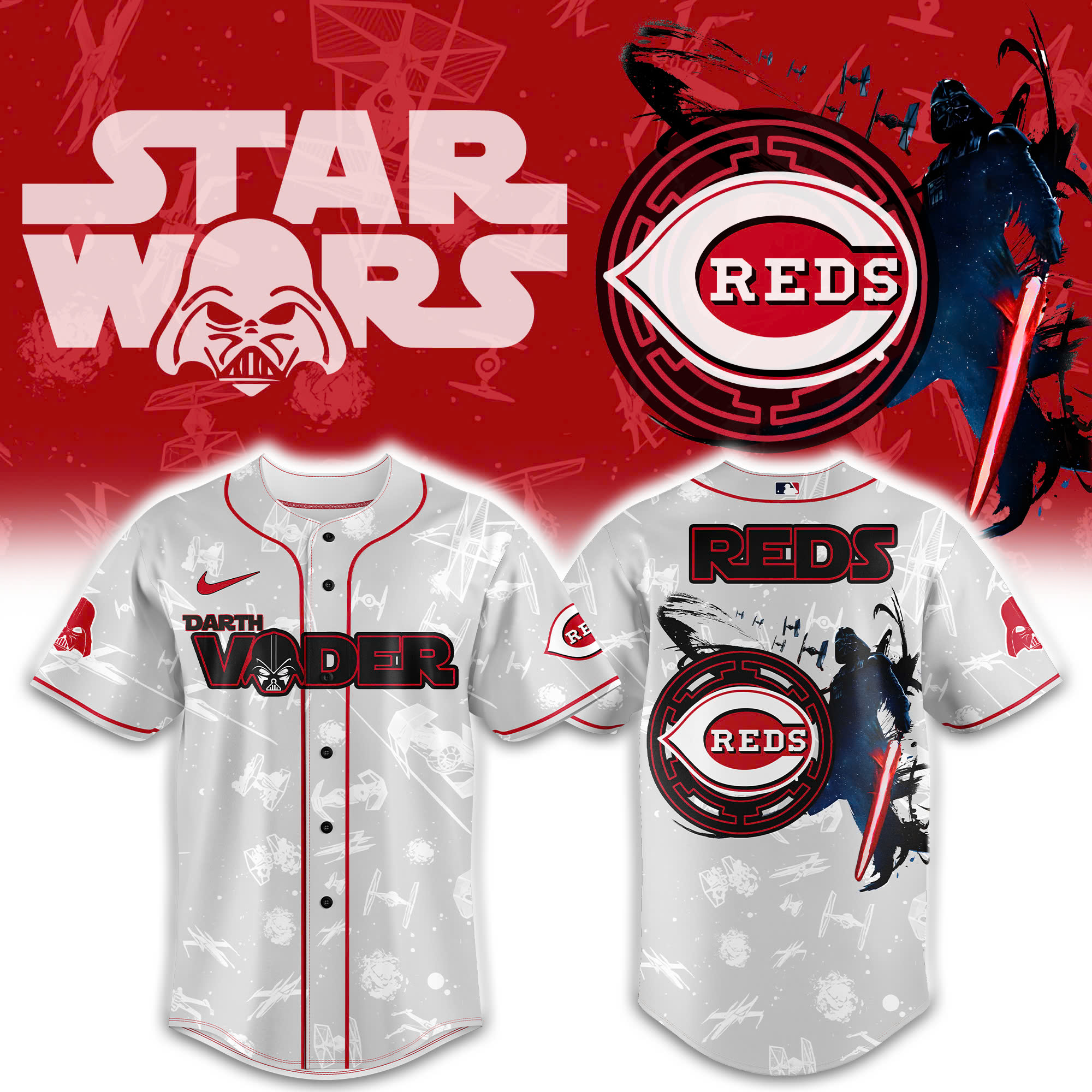 Cincinnati Reds x Star Wars Night 2025 Baseball Jersey v2
