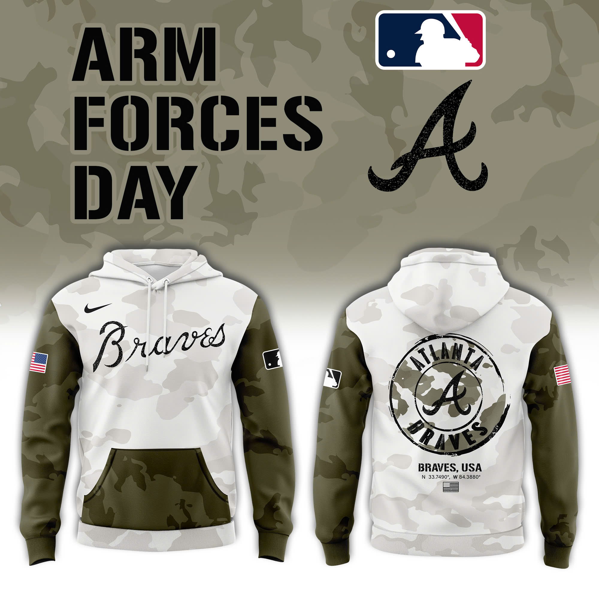 Atlanta Braves x Arm Forces Hoodie | Jogger | Cap