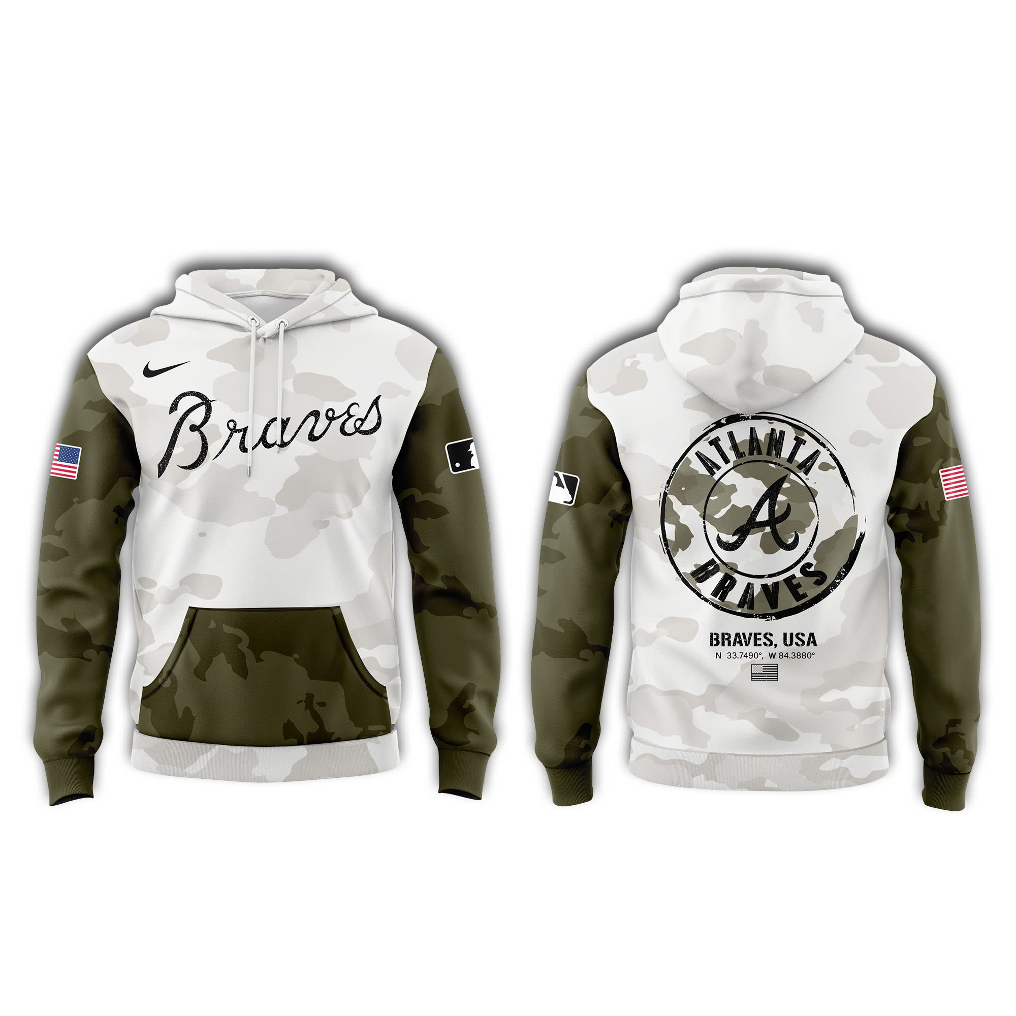 Atlanta Braves x Arm Forces Hoodie | Jogger | Cap - Image 2