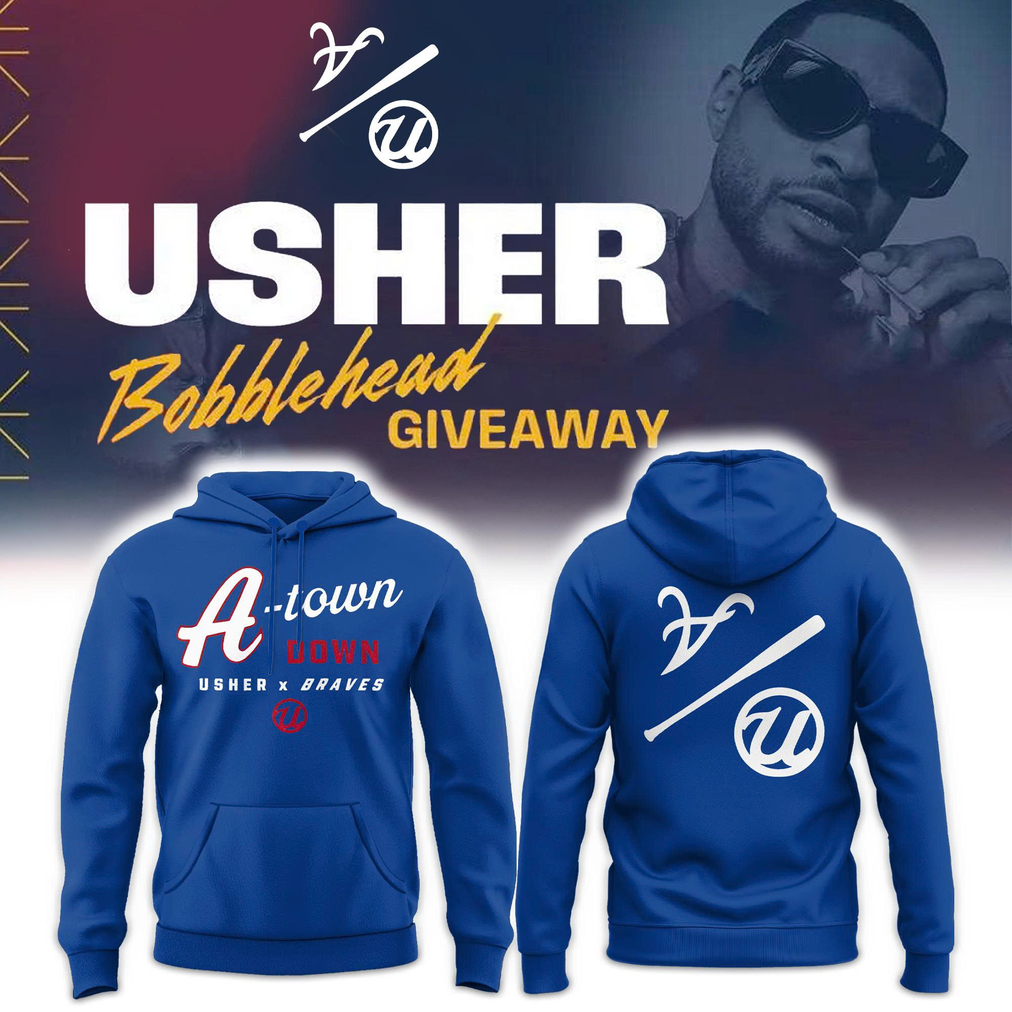 Usher x Braves A Town Down Combo Hoodie | Jogger | Cap v3