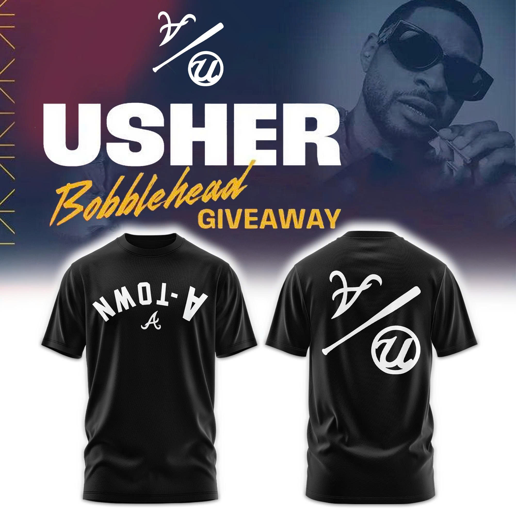 Usher x Braves A Town Down Combo Tshirt | Cap | Jogger