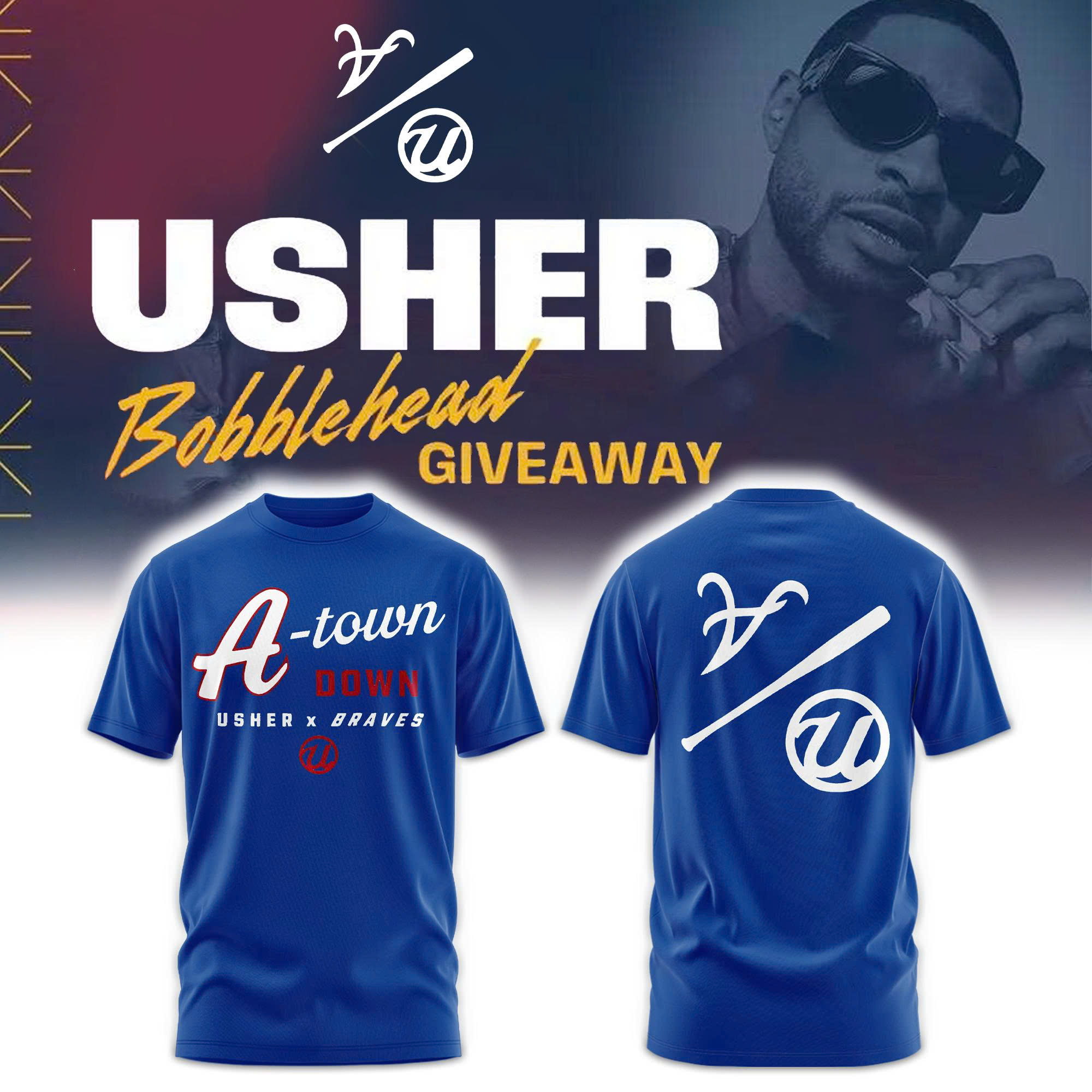 Usher x Braves A Town Down Combo Tshirt | Cap | Jogger v3