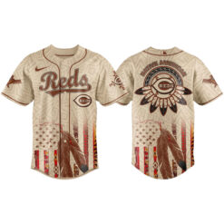 Alternative view of Cincinnati Reds x Native American Heritage 2025 Baseball Jersey Combo
