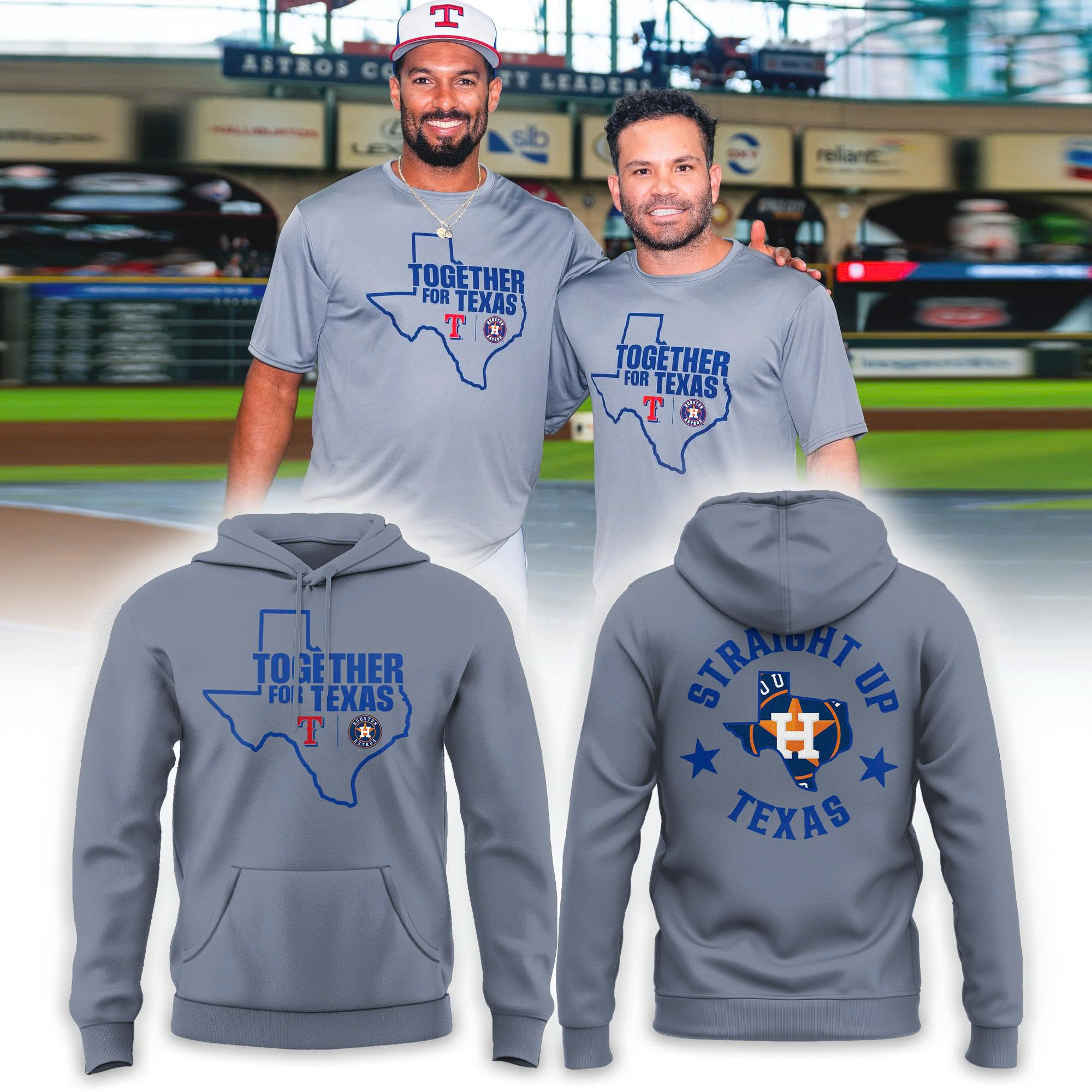 Houston Astros Together For Texas Combo Hoodie | Jogger | Cap