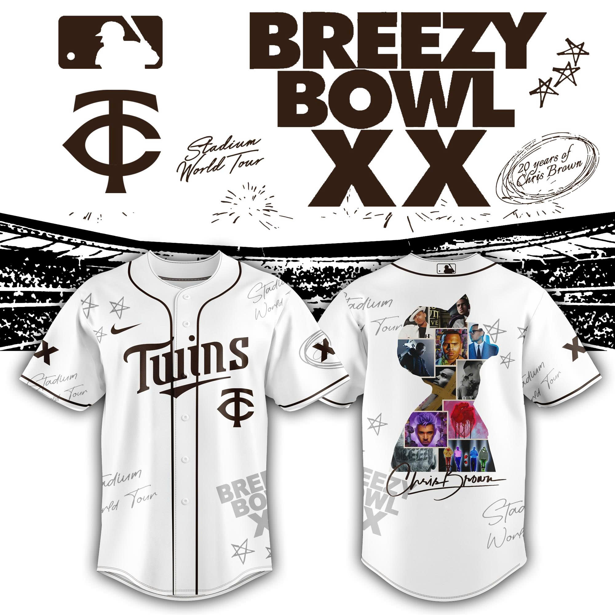 Minnesota Twins x Breezy Bowl XX Baseball Jersey Combo v3