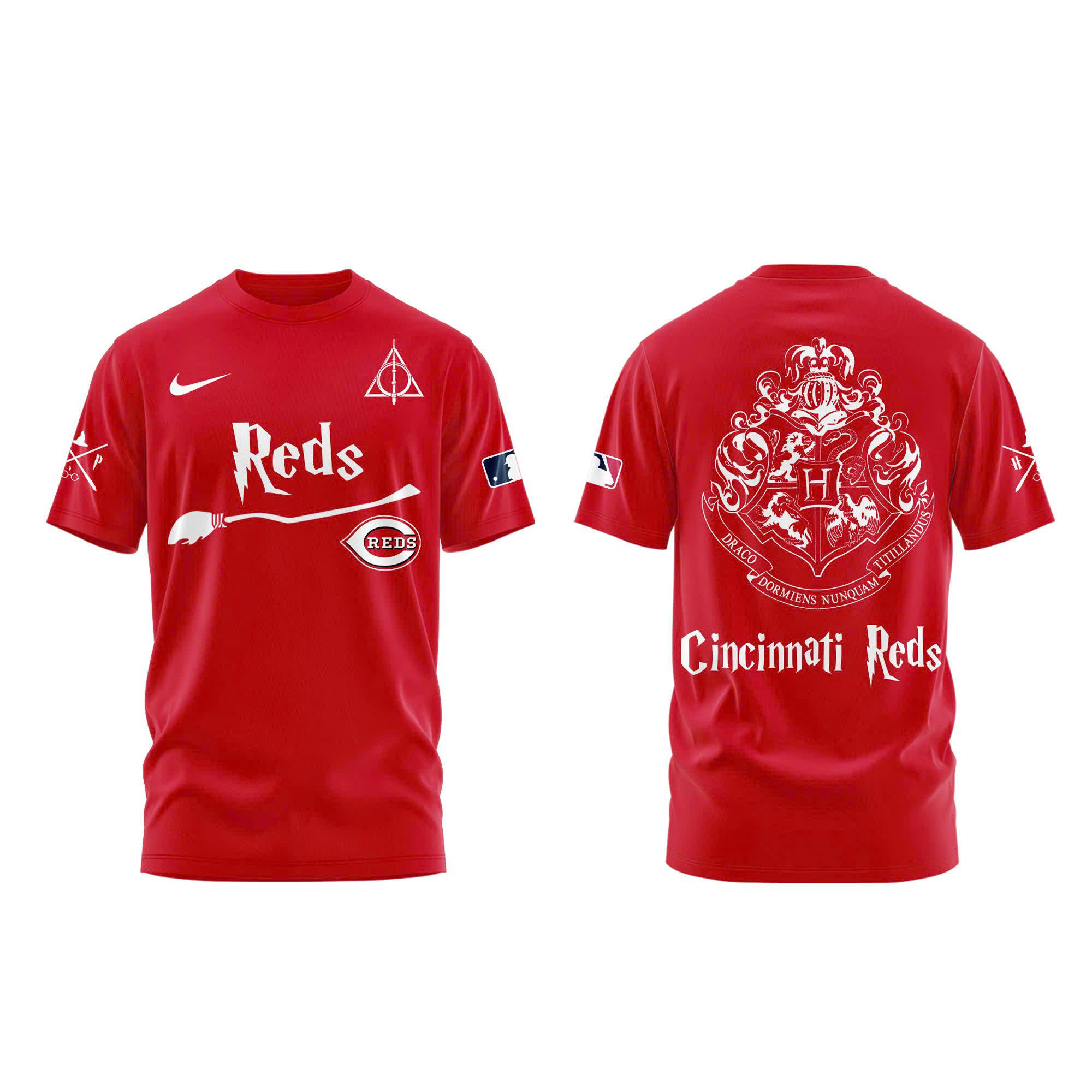 Cincinnati Reds x Harry Potter Combo Tshirt | Jogger | Cap - Image 2