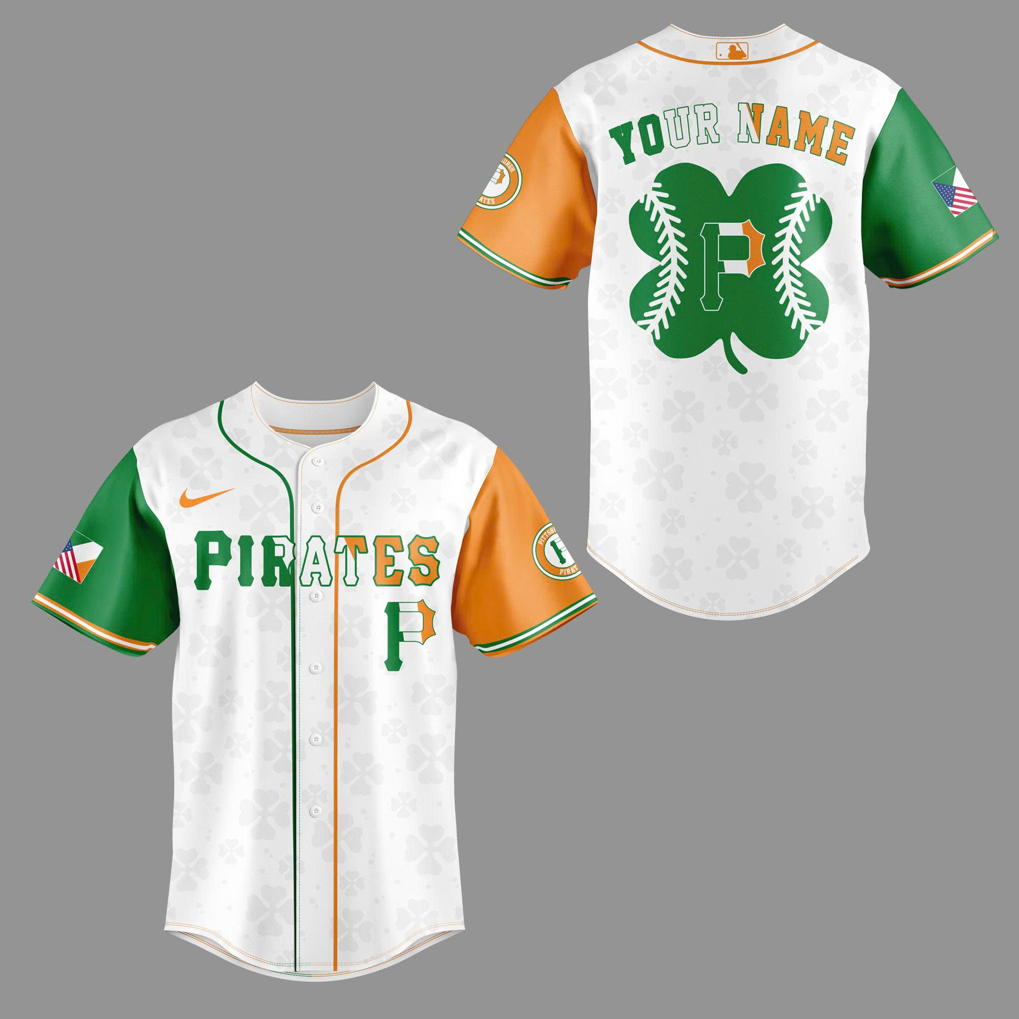 Pittsburgh Pirates x Irish Heritage Limited Edition 3D Baseball Jersey - Image 2