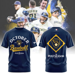 Milwaukee Brewers Navy MLB Postseason Locker Room Tshirt | Joggers | Cap
