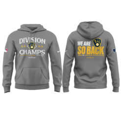 Alternative view of Milwaukee Brewers NL Central Division Champions Locker Room Hoodie | Joggers | Cap V3