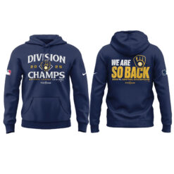 Alternative view of Milwaukee Brewers NL Central Division Champions Locker Room Hoodie | Joggers | Cap V3