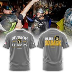 Milwaukee Brewers NL Central Division Champions Locker Room Tshirt | Joggers | Cap V3