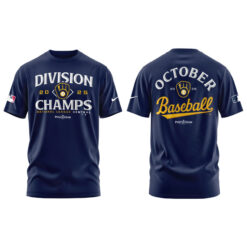 Alternative view of Milwaukee Brewers NL Central Division Champions Locker Room Tshirt | Joggers | Cap V2