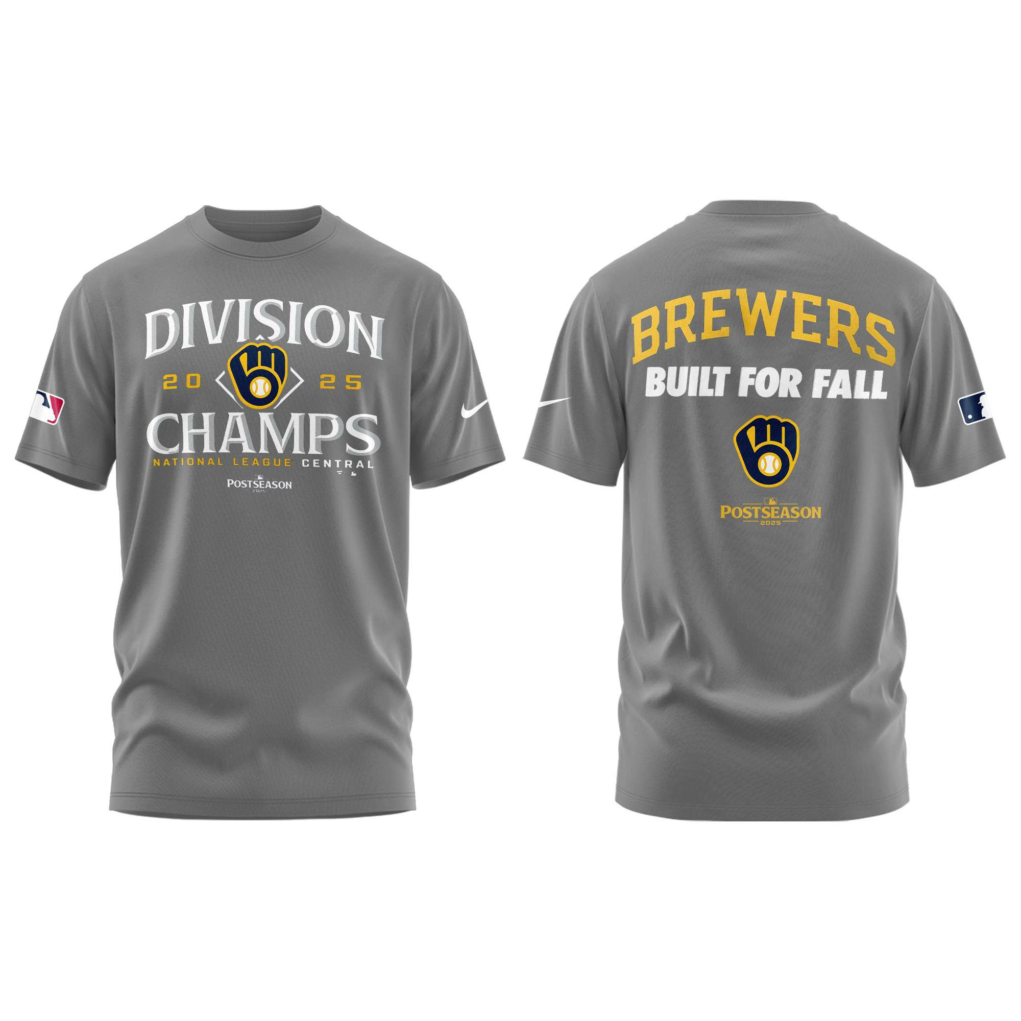 Milwaukee Brewers NL Central Division Champions Locker Room Tshirt | Joggers | Cap - Image 2