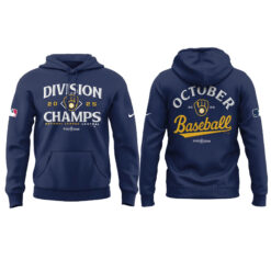 Alternative view of Milwaukee Brewers NL Central Division Champions Locker Room Hoodie | Joggers | Cap V2