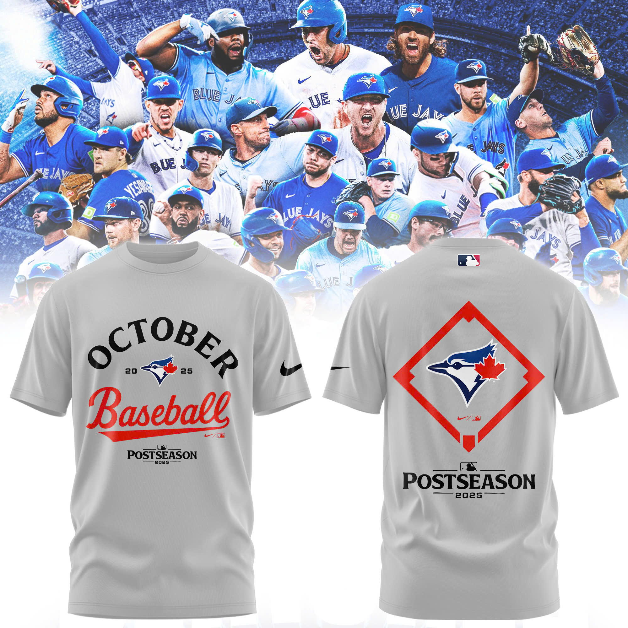 Toronto Blue Jays MLB Postseason Locker Room Tshirt | Joggers | Cap V2