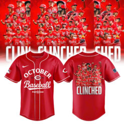 Cincinnati Reds Red Postseason Locker Room Baseball Jersey Combo