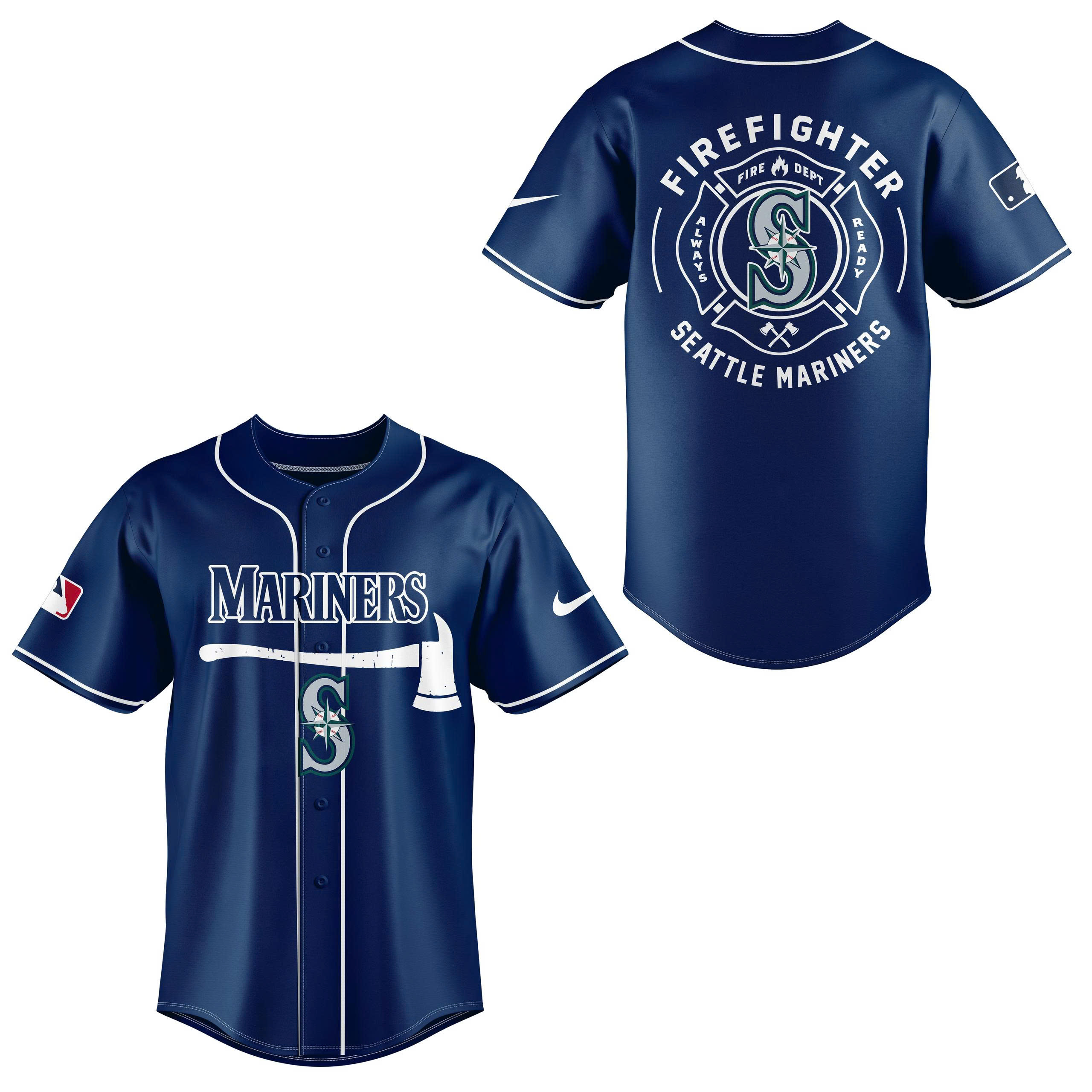 Seattle Mariners Firefighter Application Jersey | Jogger - Image 2