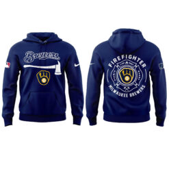Alternative view of Milwaukee Brewers Firefighter Application Hoodie | Jogger | Cap