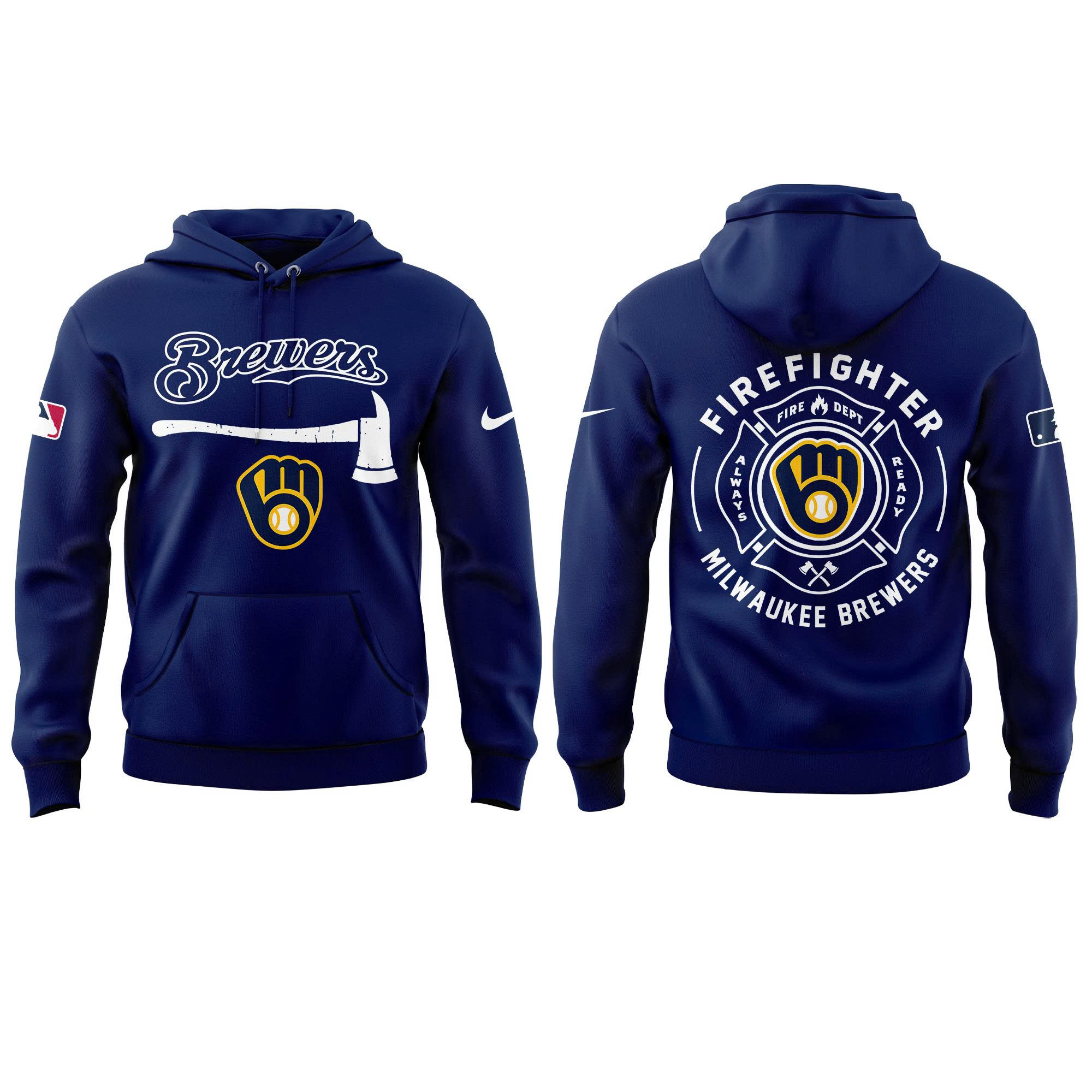 Milwaukee Brewers Firefighter Application Hoodie | Jogger | Cap - Image 2
