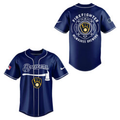 Alternative view of Milwaukee Brewers Firefighter Application Jersey | Jogger | Cap