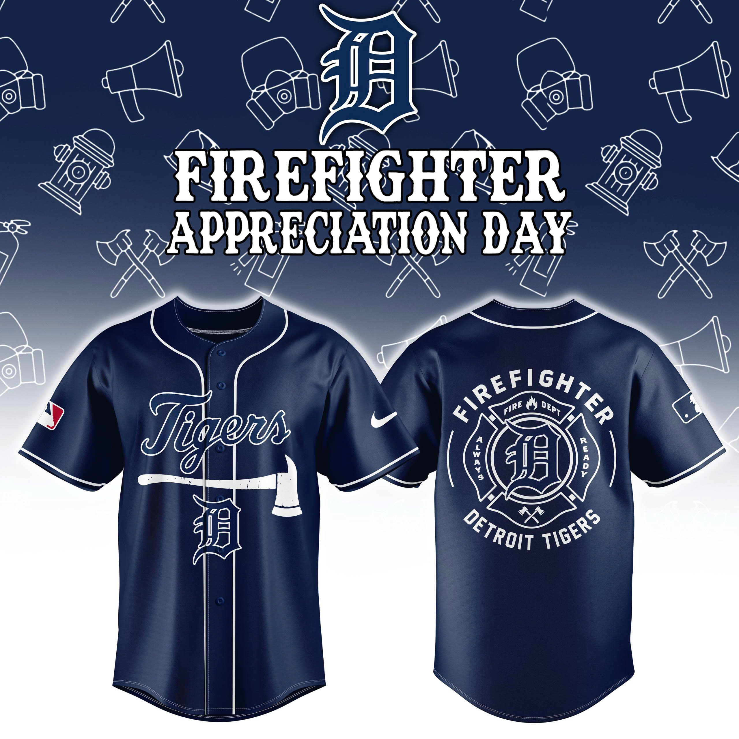 Detroit Tigers Firefighter Application Jersey | Jogger | Cap