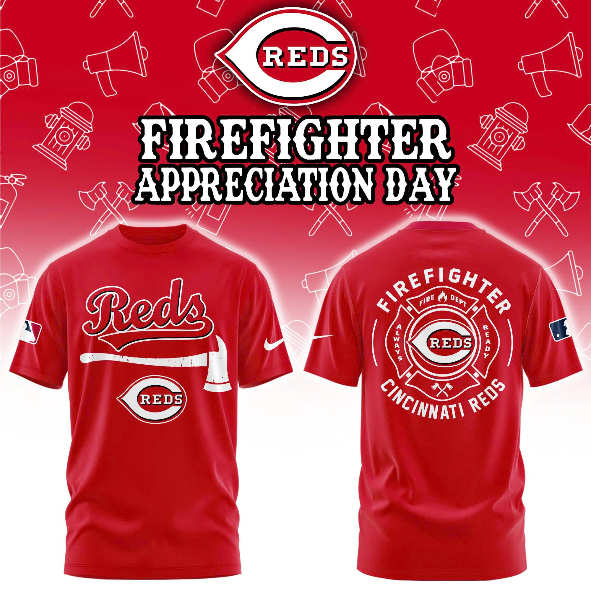 Cincinnati Reds Firefighter Application Tshirt | Jogger | Cap