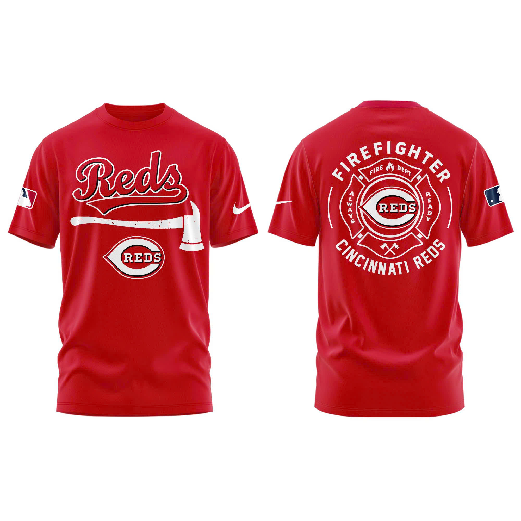 Cincinnati Reds Firefighter Application Tshirt | Jogger | Cap - Image 2