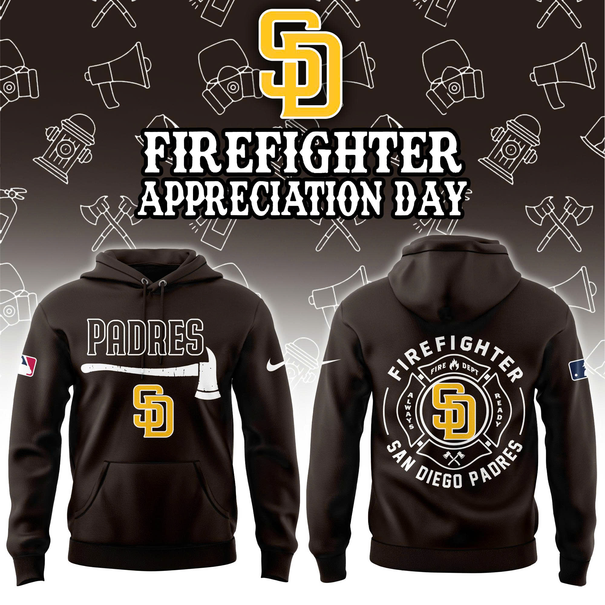 San Diego Padres Firefighter Application Hoodie | Jogger | Cap