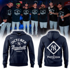 New York Yankees Navy Postseason Locker Room Hoodie | Jogger | Cap V2