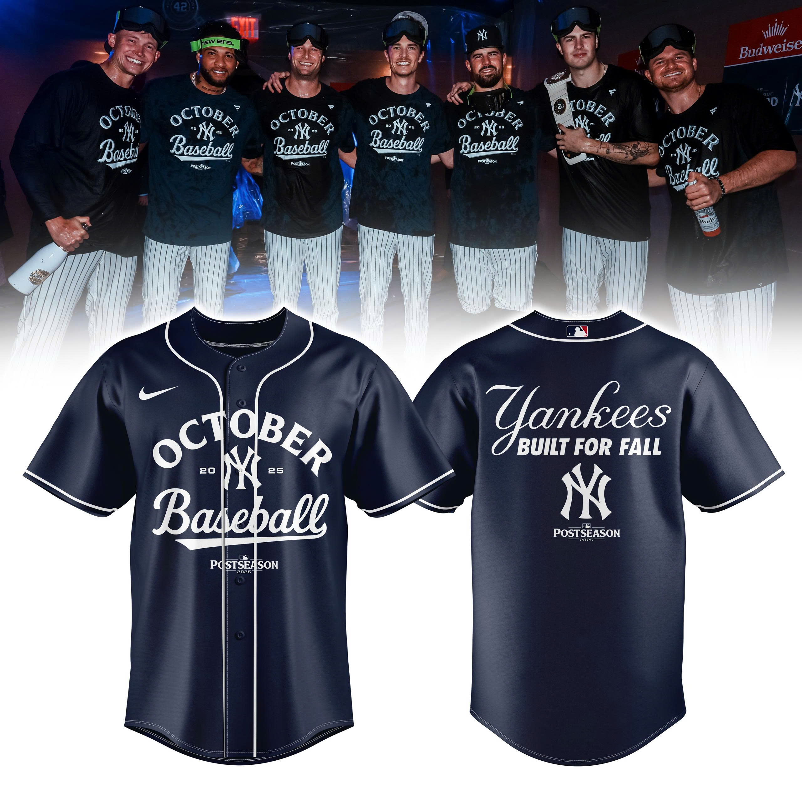 New York Yankees Navy Postseason Locker Room Jersey | Jogger | Cap