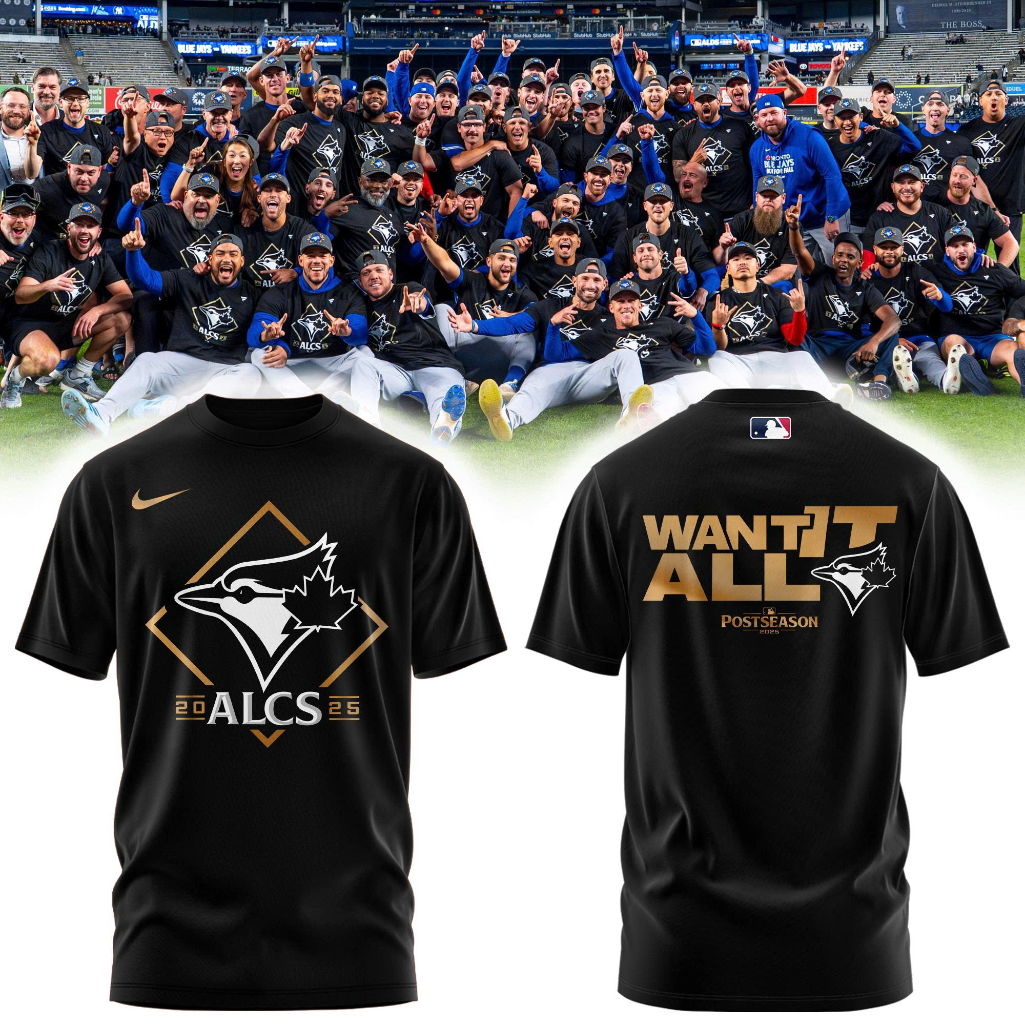 Toronto Blue Jays American League Division Series Champions Locker Room Tshirt | Joggers | Cap