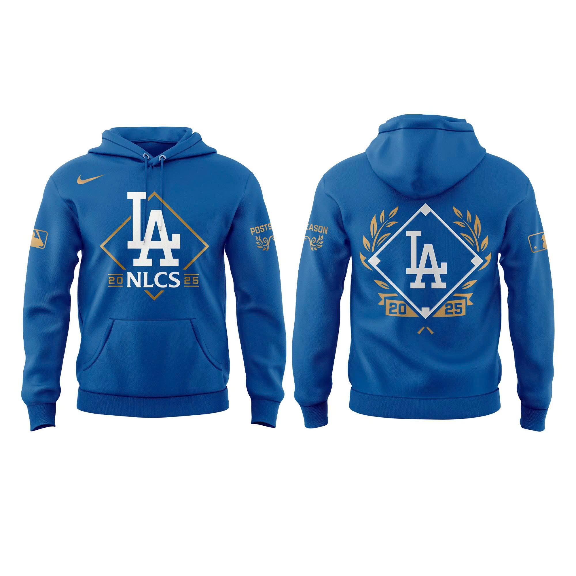 Los Angeles Dodgers Blue National League Division Series Champions Locker Room Hoodie | Jogger | Cap - Image 2