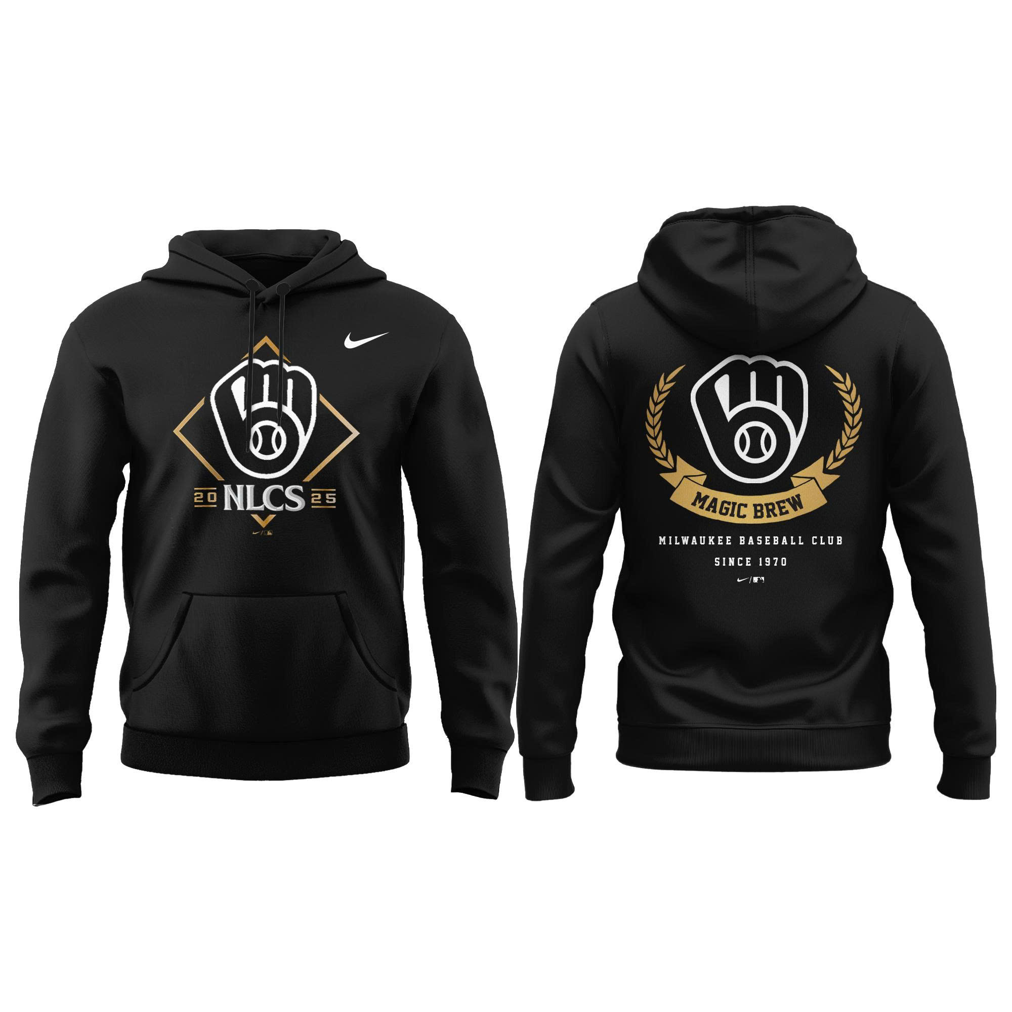 Milwaukee Brewers National League Division Series Champions Locker Room Combo Hoodie| Jogger | Cap V2 - Image 2