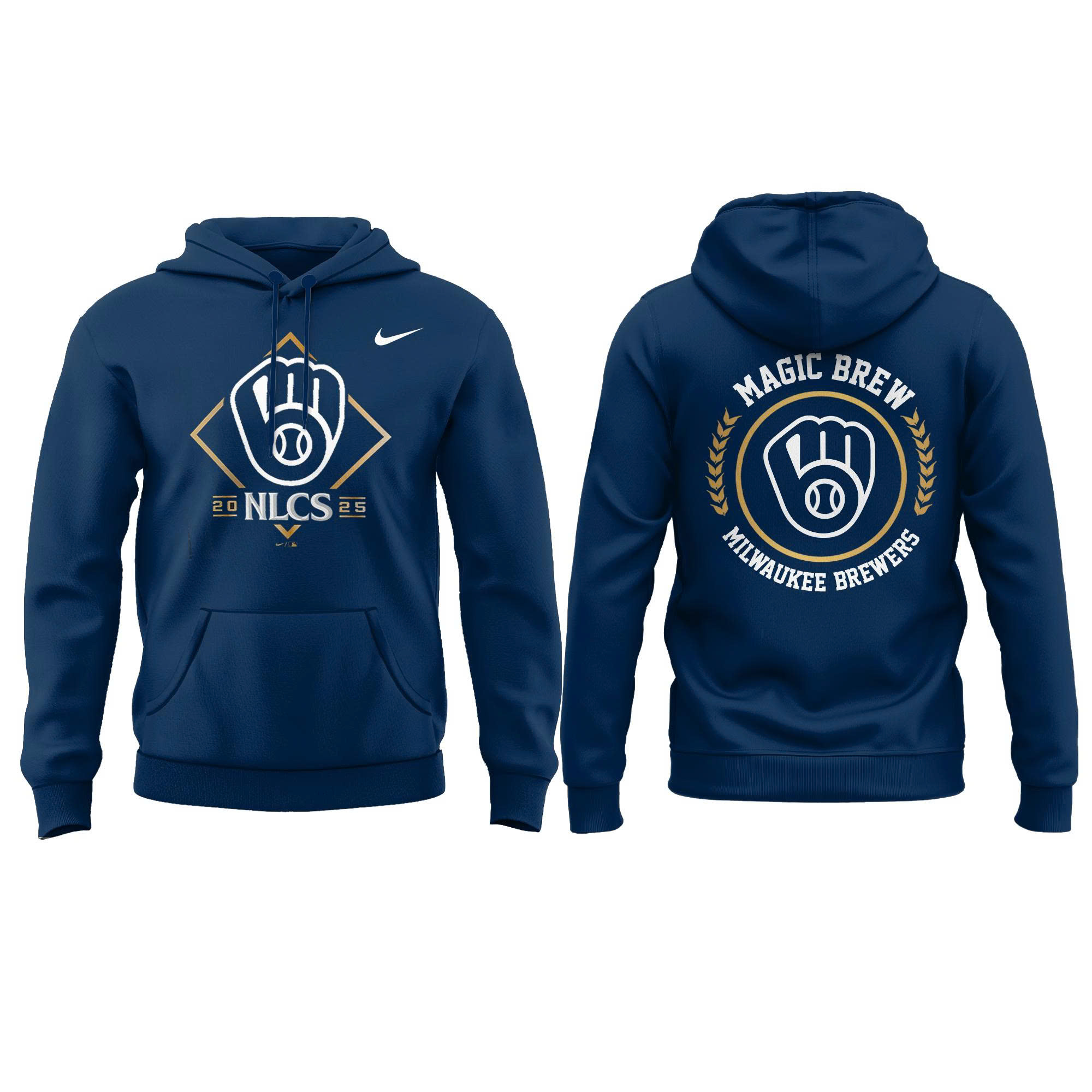 Milwaukee Brewers National League Division Series Champions Locker Room Combo Hoodie| Jogger | Cap - Image 2