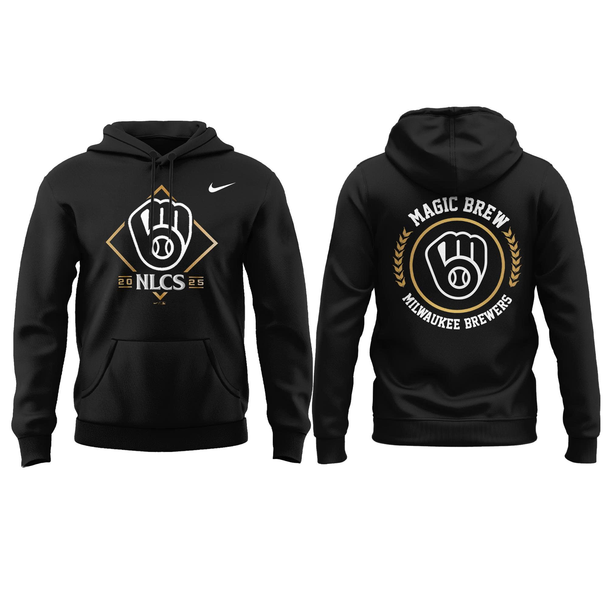 Milwaukee Brewers National League Division Series Champions Locker Room Combo Hoodie| Jogger | Cap - Image 2