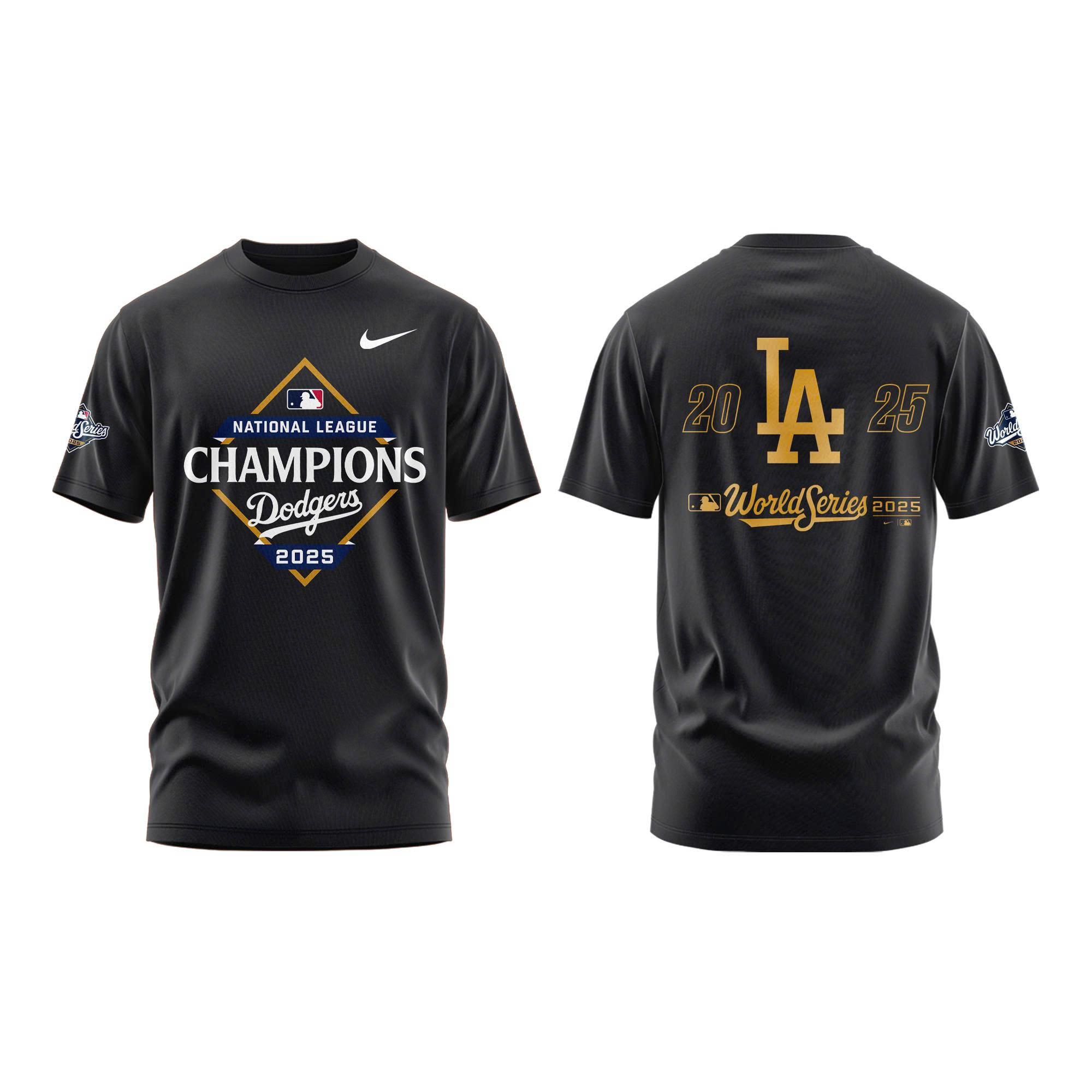 Los Angeles Dodgers National League Champions Locker Room Combo Tshirt | Jogger | Cap V3 - Image 2