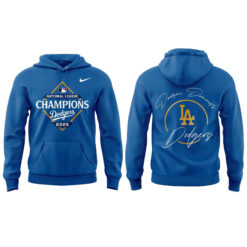 Alternative view of Los Angeles Dodgers National League Champions Locker Room Combo Hoodie| Jogger | Cap