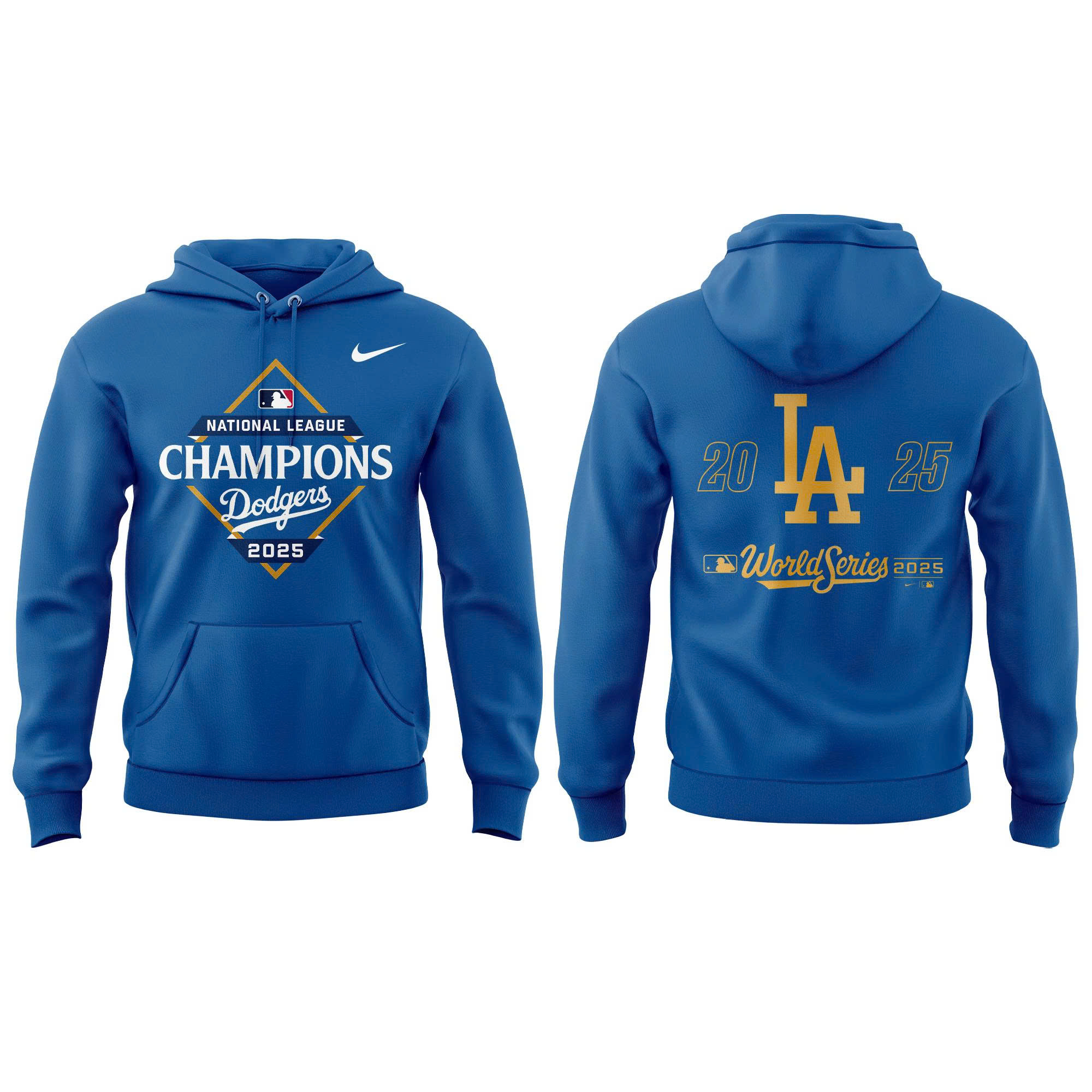 Los Angeles Dodgers National League Champions Locker Room Combo Hoodie| Jogger | Cap V3 - Image 2